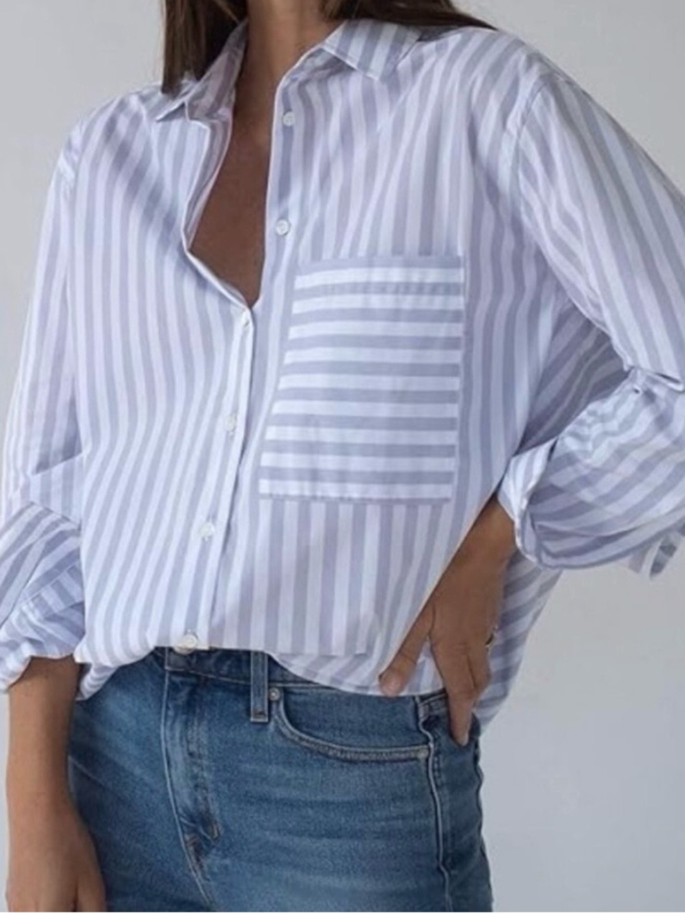AYR The Deep End Shirt | Lavender & White